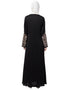 Trendy Front and Sleeve Resham embroidered A line Abaya Black