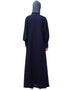 Arabic Long Cuff and Collar executive Abaya Navy Blue