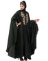 Muslim Neck and Sleeve Embroidered Irani Kaftan Dark Green