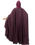 Islamic Neck and Sleeve Embroidered Irani Kaftan Wine