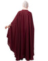 Arabic Neck and Sleeve Embroidered Irani Kaftan Maroon