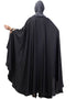Muslimah Neck and Sleeve Embroidered Irani Kaftan Dark Grey