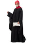 Dubai Hand embroidery front open kaftan Black