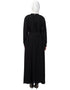 Muslim Gather at reglan sleeve with belt halter neck Abaya Black