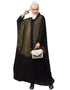 Modest Two colors front open kaftan cum abaya Green