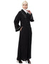 Arabic Front open Hand work at both side and sleeve Abaya Black