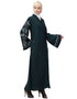 Muslimah Front Open Sleeve Resham Embroidery Abaya Green