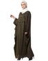 Dubai Contrast hand embroidered kaftan Olive