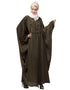 Dubai Contrast hand embroidered kaftan Olive