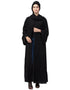 Muslimah All over Star embroidery bell sleeve Abaya Black