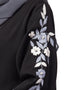 Trendy Front open Sleeve embroidery Dubai style Kaftan cum Abaya Black