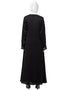 Modern Front and Sleeve Hand work A line Party Abaya Black
