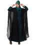 Muslim Contrast double layers Abaya Black