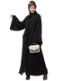 Trendy Hand work front and back Front open Dubai Abaya Black