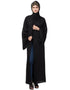 Trendy Hand work front and back Front open Dubai Abaya Black
