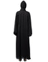 Trendy Hand work front and back Front open Dubai Abaya Black