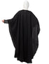 Muslimah Double layers hand embroidered with tassel wedding kaftan cum abaya Black