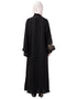 Dubai Resham embroidery front open Abaya Black