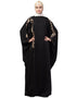 Muslimah Right side and both sleeve resham embroidery Nida Kaftan Black