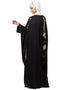 Muslimah Right side and both sleeve resham embroidery Nida Kaftan Black