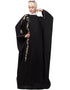 Muslimah Right side and both sleeve resham embroidery Nida Kaftan Black