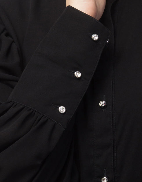 Chic Front open Black Casual Abaya in the Shade Of Black