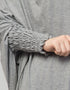 Modest Smoking At Sleeve Jersey Khimer With Harem Pant in the Shade of Grey