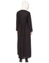 Muslimah Neck Embroidered Party Abaya Black