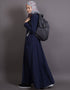 Trendy Jersey travel Abaya Blue