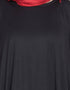 Arabic Kaftan style contrast Black Grey Irani Abaya Black