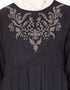 Modern Neck Embroidered Party Abaya Black