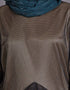 Dubai Zig zag frill Funky Abaya Gold