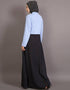 Islamic Contrast body daily wear Abaya Black