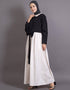 Muslim EMBROIDERED PETER PAN COLLAR party Abaya Black