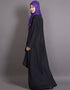 Islamic Overlapped panel casual Abaya Black