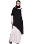 Chic One sleeve Asymmetrical Abaya with Jacket Black