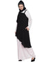 Chic One sleeve Asymmetrical Abaya with Jacket Black