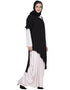 Chic One sleeve Asymmetrical Abaya with Jacket Black