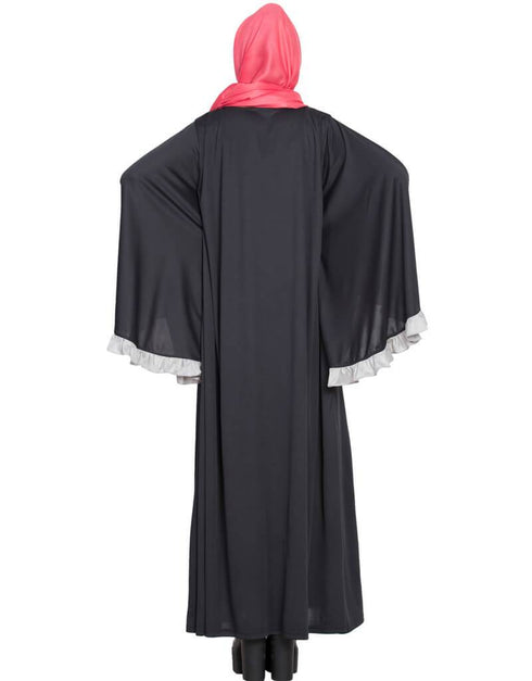 Arabic Butterfly Sleeve A line casual Abaya Grey