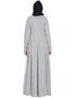 Islamic Extended Pocket Jersey Travel Abaya Silver