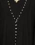 Muslim Butterfly Upper With Inner Peals Abaya Cum Kaftan Black