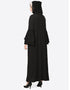 Islamic Three Bell At Sleeve Hand Work Party Abaya Black