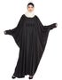 Trendy Pleated Butterfly Kaftan Black