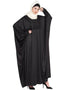 Trendy Pleated Butterfly Kaftan Black