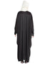 Trendy Pleated Butterfly Kaftan Black