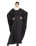 Trendy Pleated Butterfly Kaftan Black