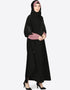 Arabic Patch Contrast Cuff Black Kaftan Black