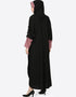Arabic Patch Contrast Cuff Black Kaftan Black