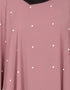 Muslimah Pearl beaded Mauve Kaftan Pink