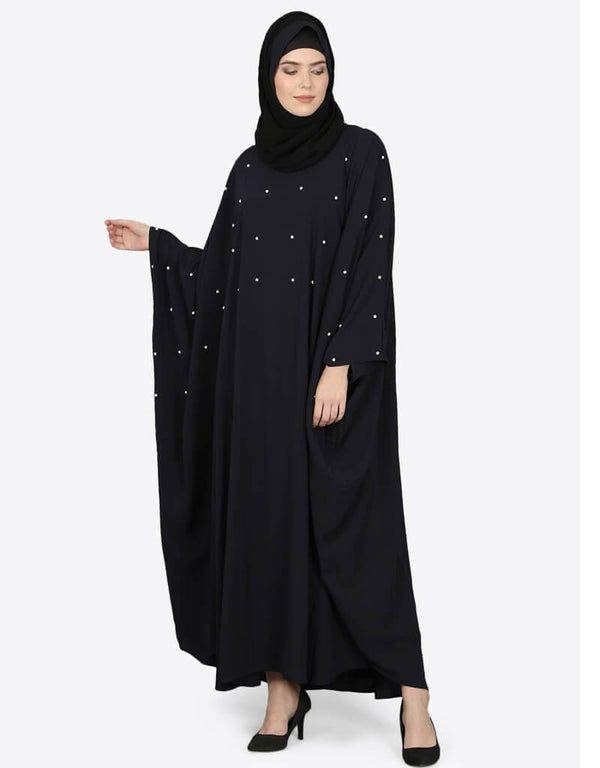 Modern Pearl beaded Black Kaftan Black